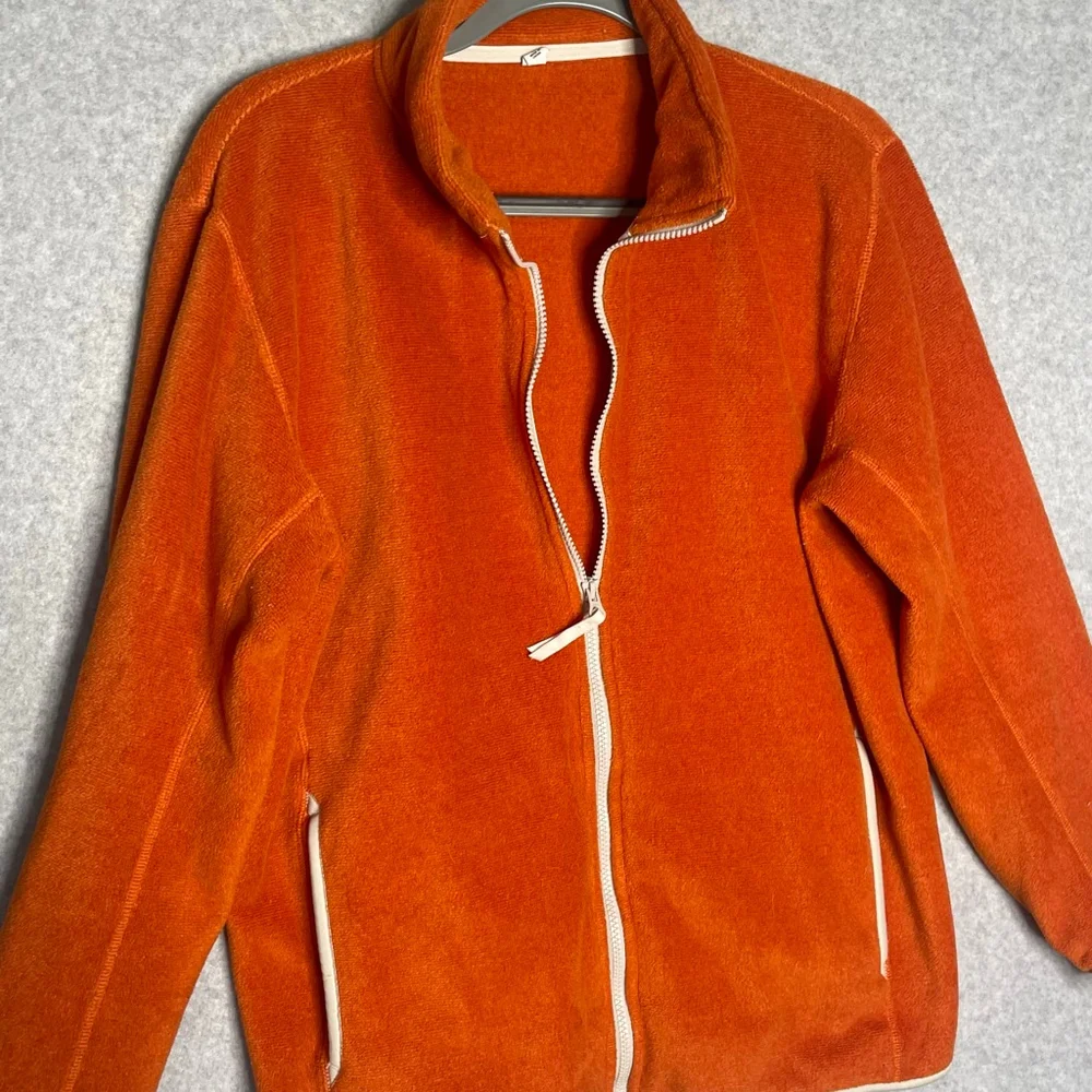 Uniqlo Women's Orange Full Zip Fleece Jacket XL - Picture 4 of 7